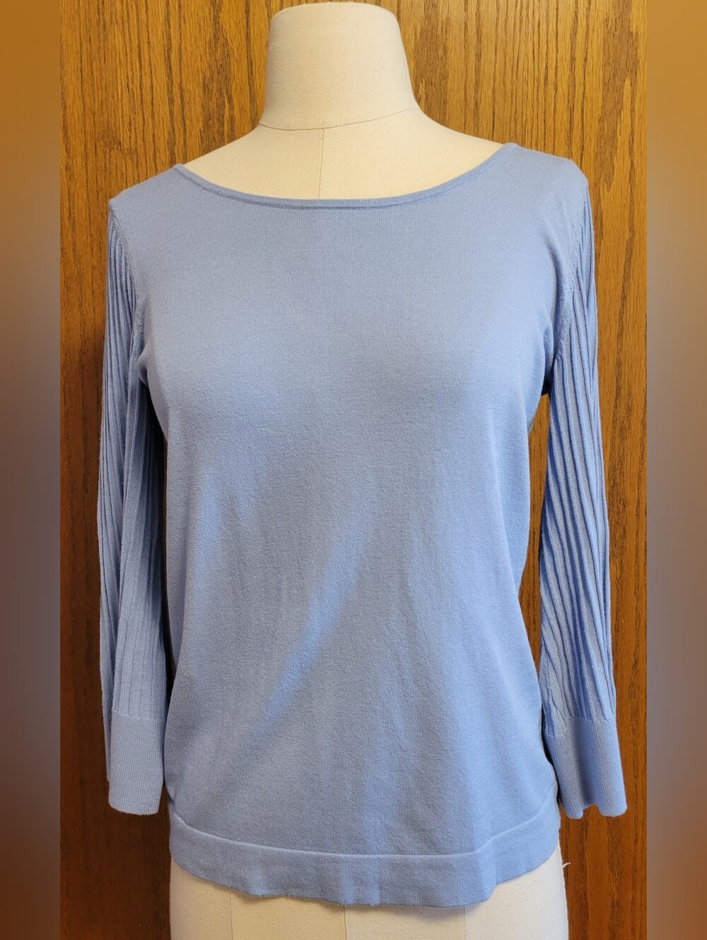 Talbots Light Blue Women's Boatneck Knit Top XS NWT